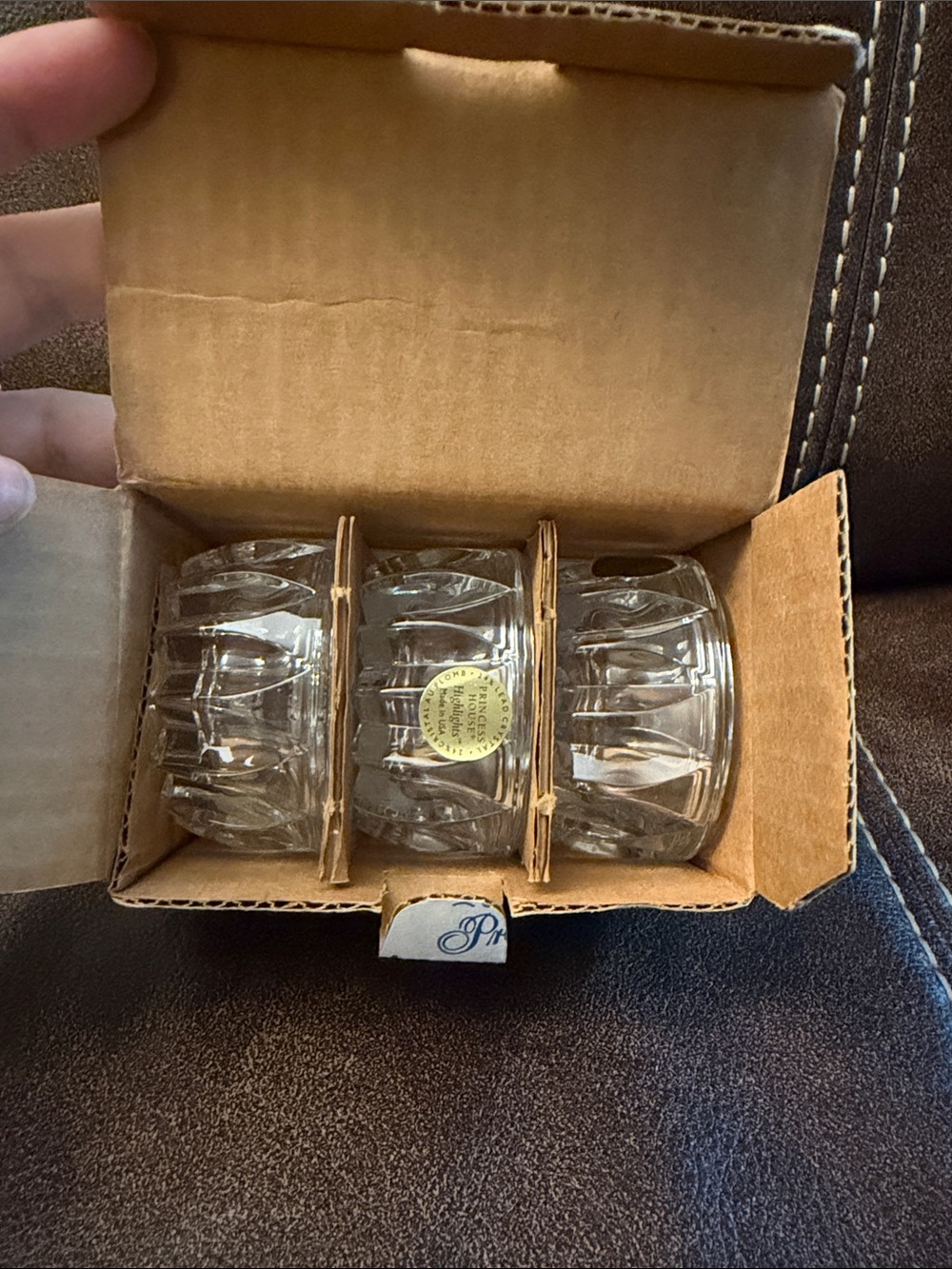 • PRINCESS HOUSE• Lead Crystal Tealight Candle Holders (3 of them) - Picture 6 of 16